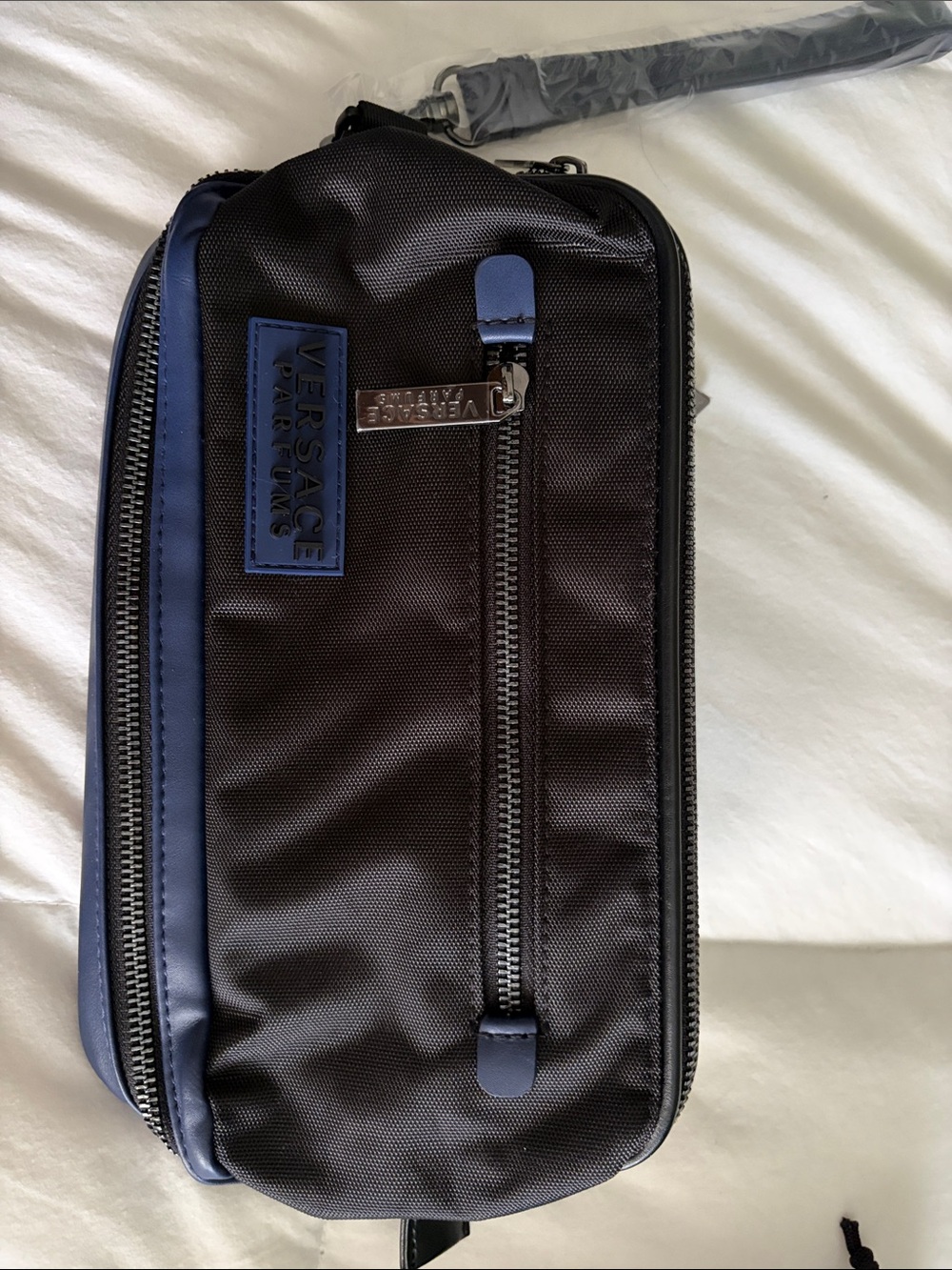 NWT-Versace Jeans Collection Black and Blue ToiletryBag